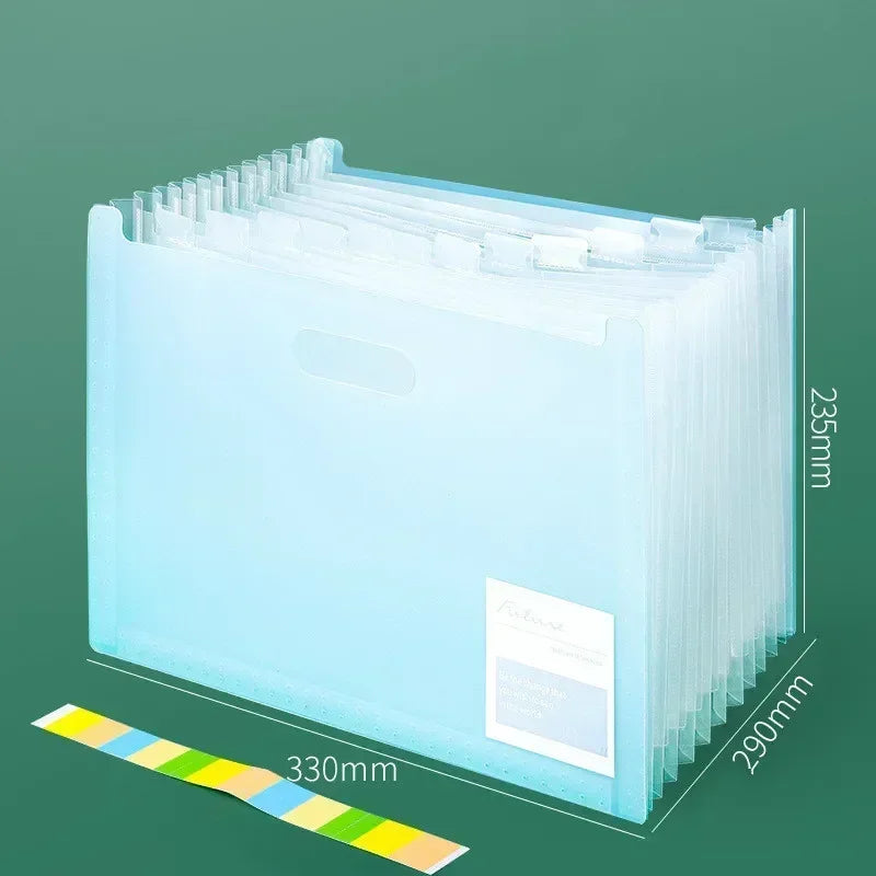 Multi-layer Standing Test Paper Bag Vertical Organ A4 Data Storage Desk Organizers Office Portable Folder School Stationery