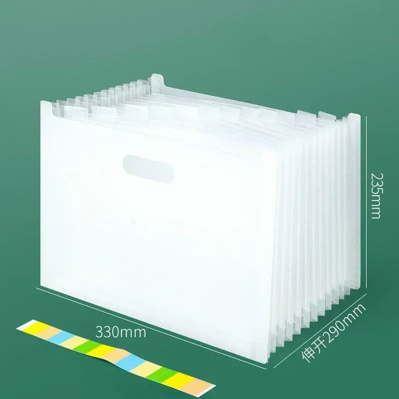 Multi-layer Standing Test Paper Bag Vertical Organ A4 Data Storage Desk Organizers Office Portable Folder School Stationery