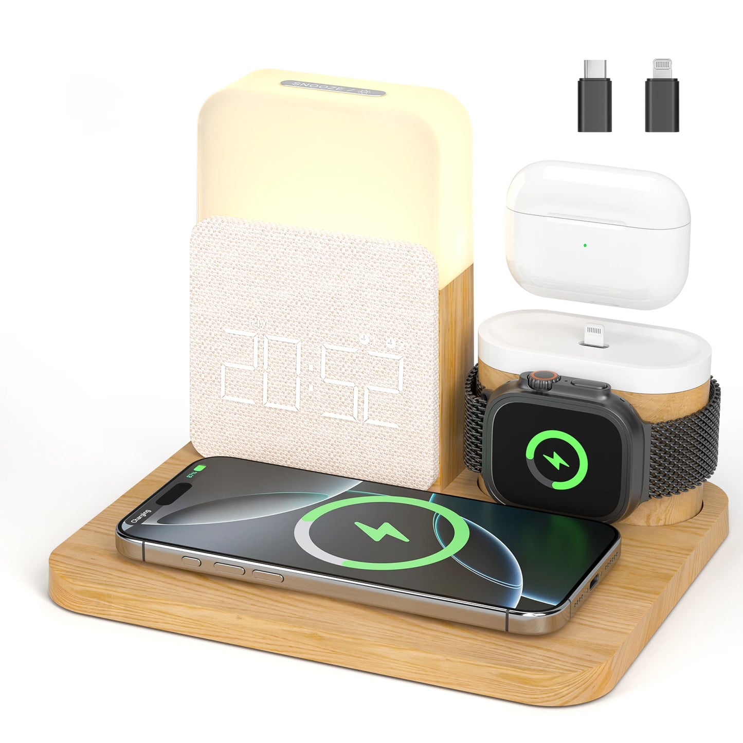 7-in-1 MagSafe Alarm Clock Charger-Wireless Station for iPhone