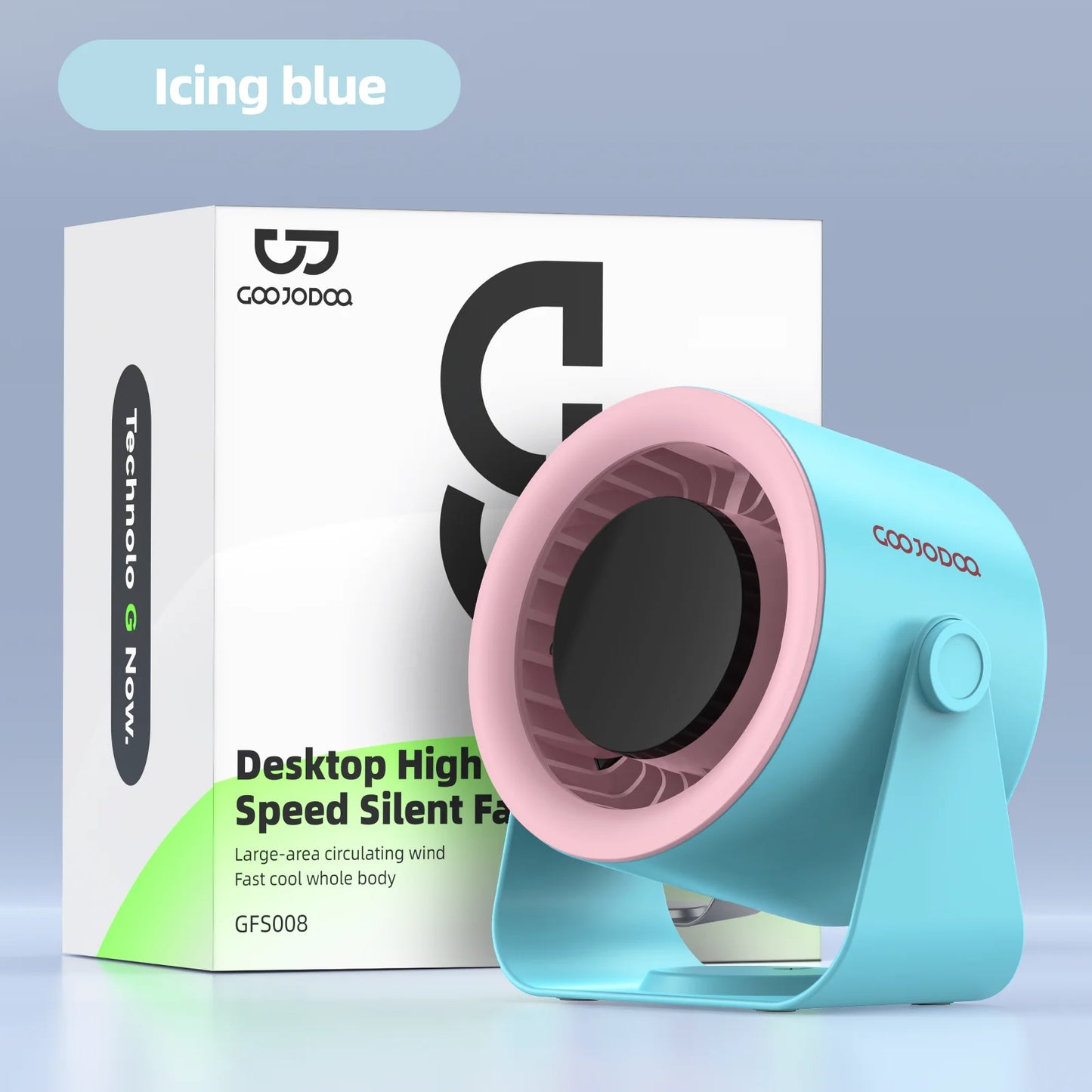 Desktop Fan 4000mAh Silent Adjustable Speed Air Circulation Fan 100 Speeds with Digital Display Wall Mountable