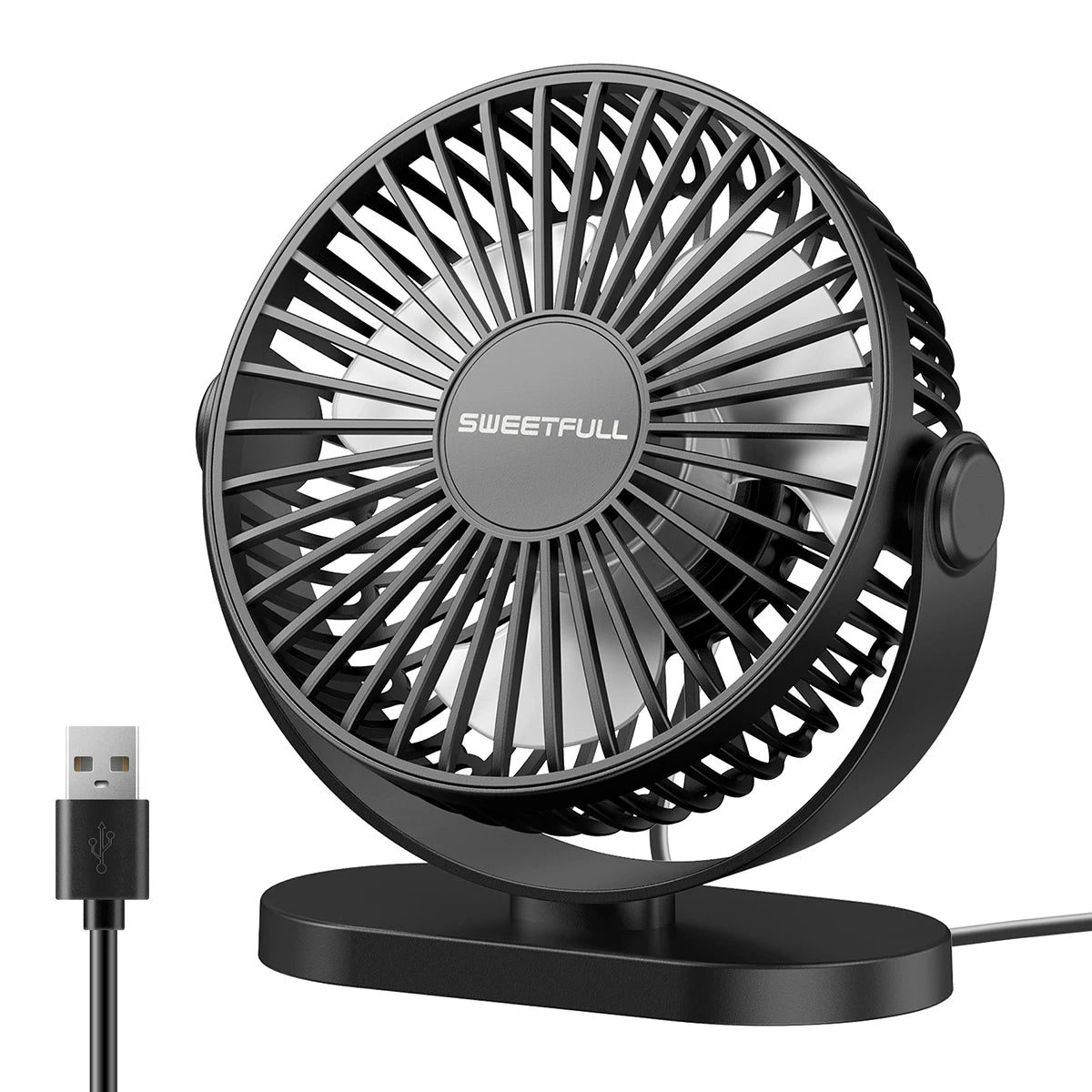 Desktop Wall Mounted Mini Electric Fan Mute 3 Speed Adjustment Portable USB Fan For Home Desk Office