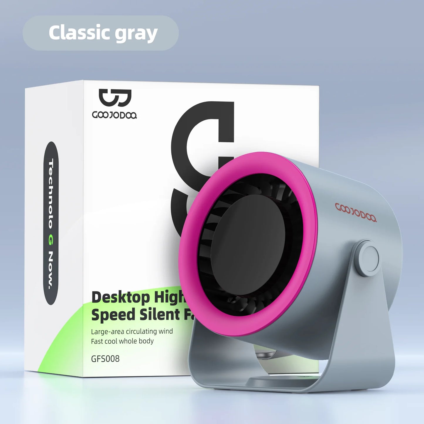 Desktop Fan 4000mAh Silent Adjustable Speed Air Circulation Fan 100 Speeds with Digital Display Wall Mountable