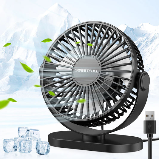 Desktop Wall Mounted Mini Electric Fan Mute 3 Speed Adjustment Portable USB Fan For Home Desk Office