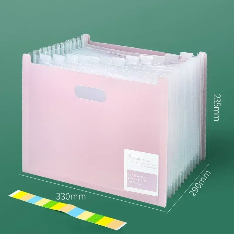Multi-layer Standing Test Paper Bag Vertical Organ A4 Data Storage Desk Organizers Office Portable Folder School Stationery