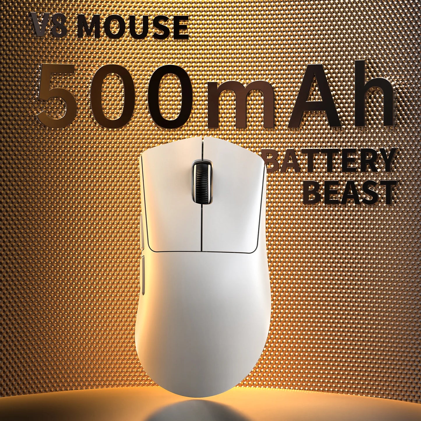 SHARK V8 Dual 8K Gaming Wireless Mouse, PAW3950MAX 42K DPI, 8000Hz, 59g Lightweight Ice-Cool Coating, Nordic 54L15 MCU