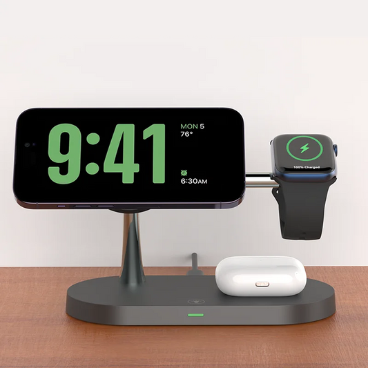 3 in 1 Wireless Charger Stand For iPhone 12/13/14/15/16/17 Fast Charging Station